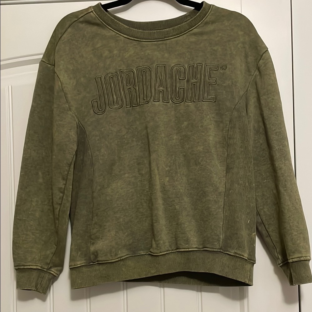 Jordache Olive Green Tie Dye Sweatshirt